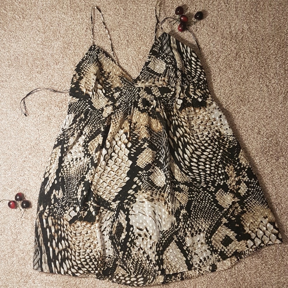 ANIMAL PRINT PLUMETIS DRESS 